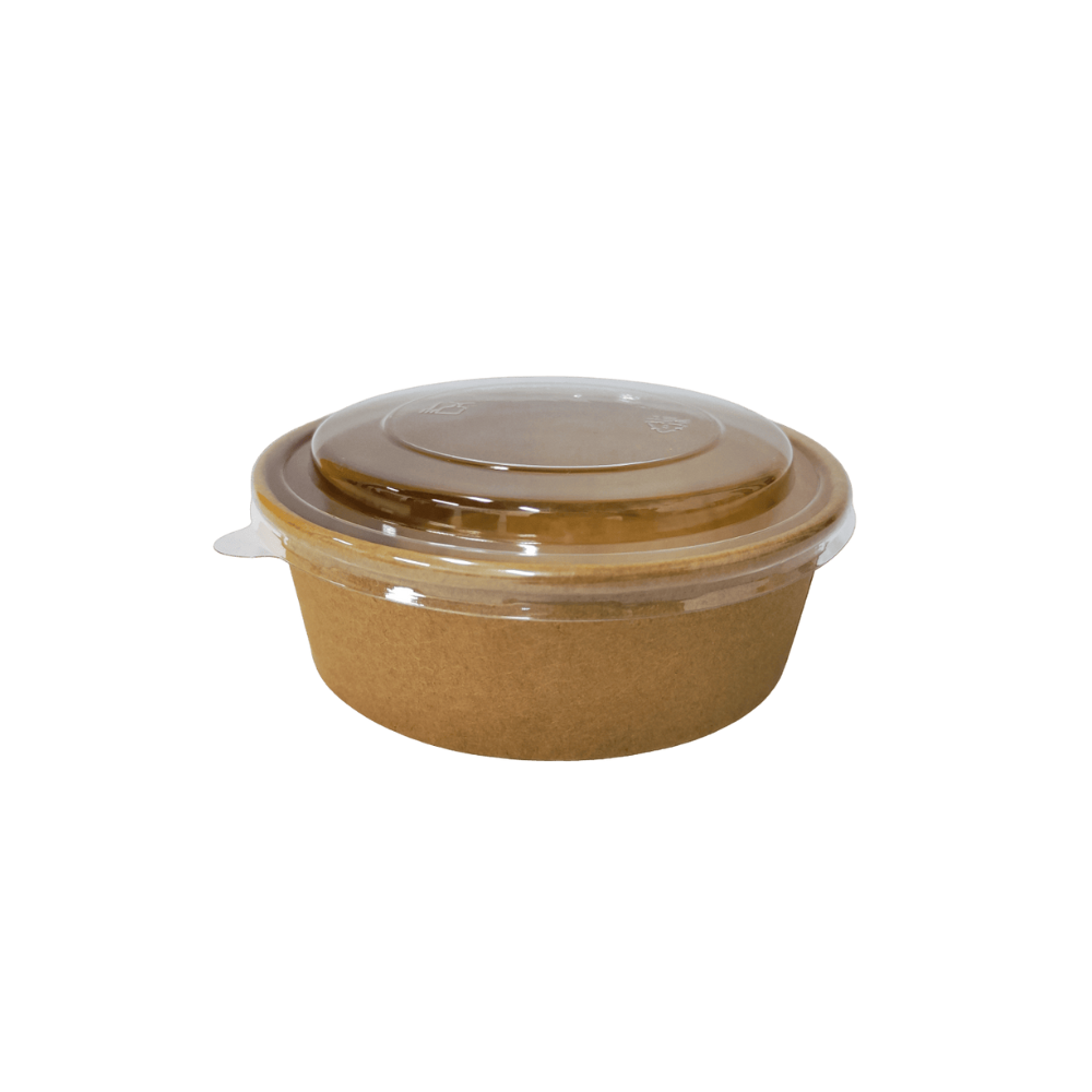 EB500BK-PET Bol kraft avec couvercle PET 500 mL