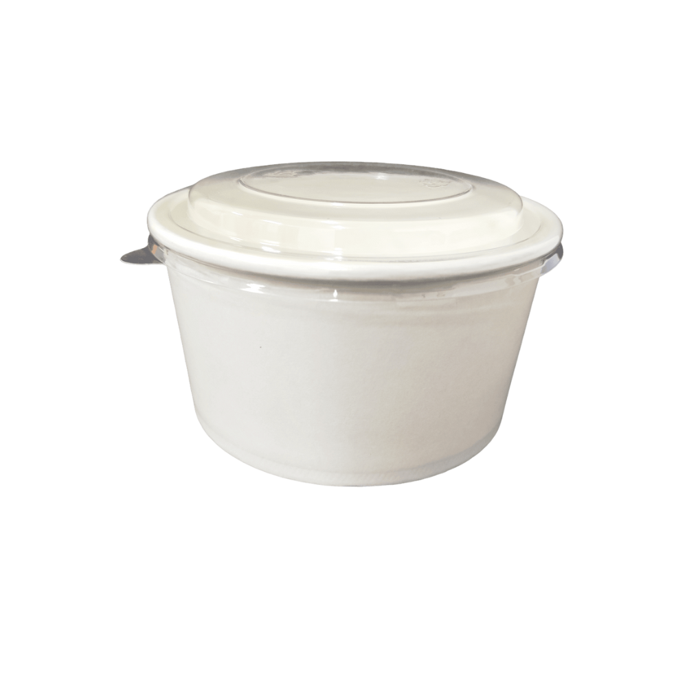EB1000BB-PET 1 Bol kraft blanc 1000mL avec couvercle PET