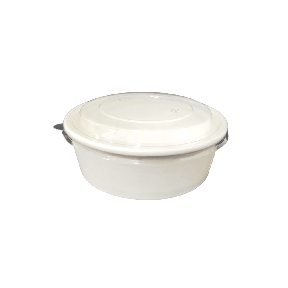 EB750BB-PET 2 Bol kraft blanc avec couvercle PET