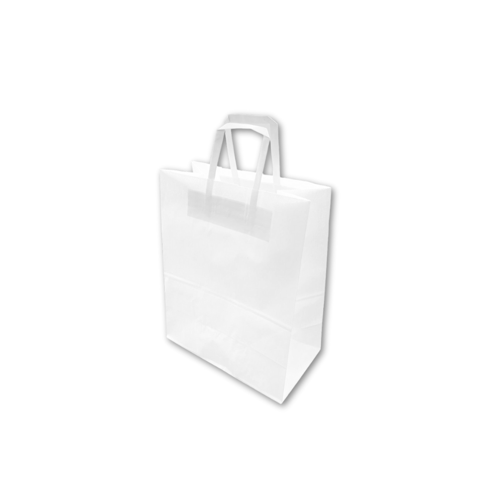 SB261432 Sac kraft vente à emporter blanc