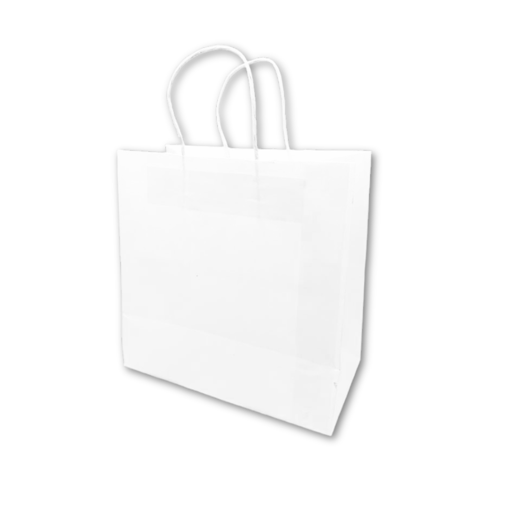 SBP281528 (2) Sac kraft vente à emporter blanc