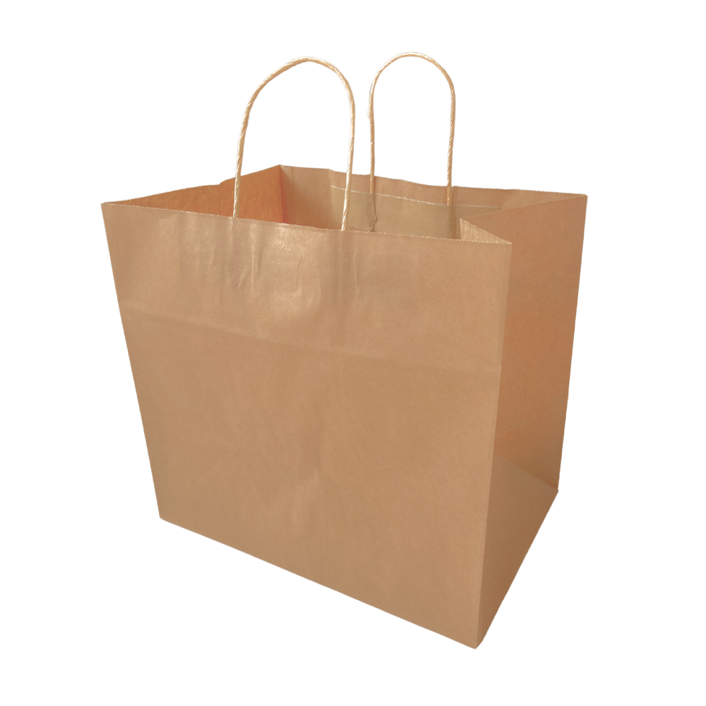 36 Sac papier kraft avec poignées torsadées personnalisable
