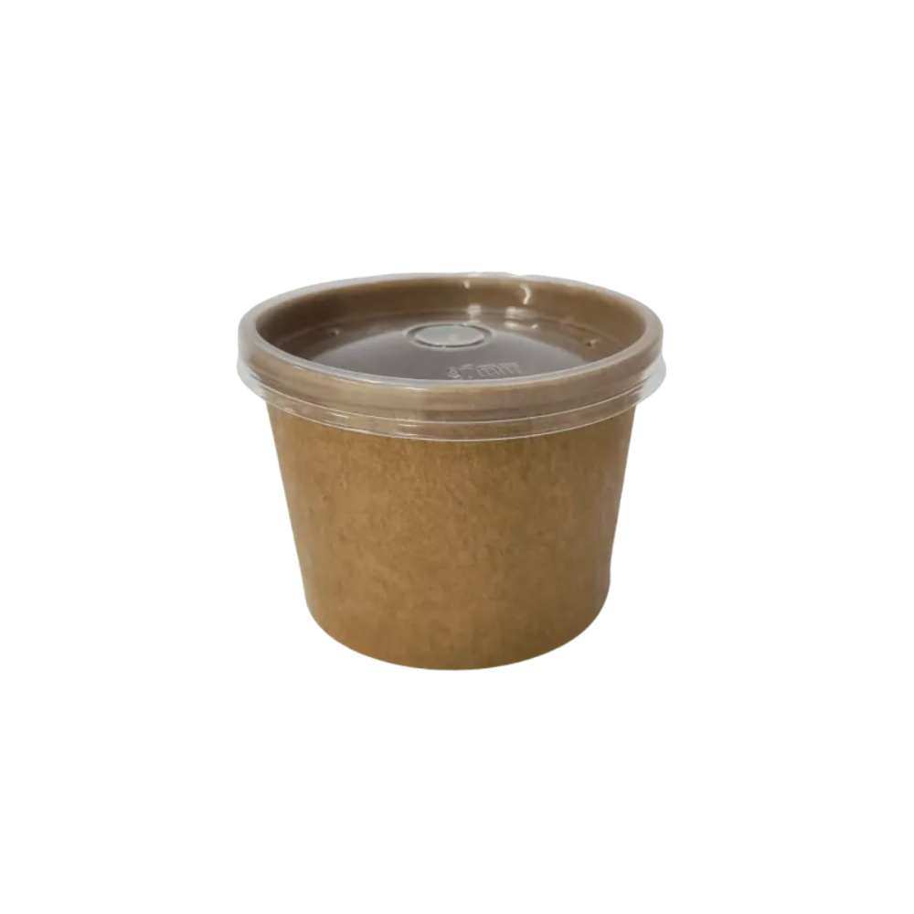 EB12SK (2) pot à soupe kraft couvercle pp
