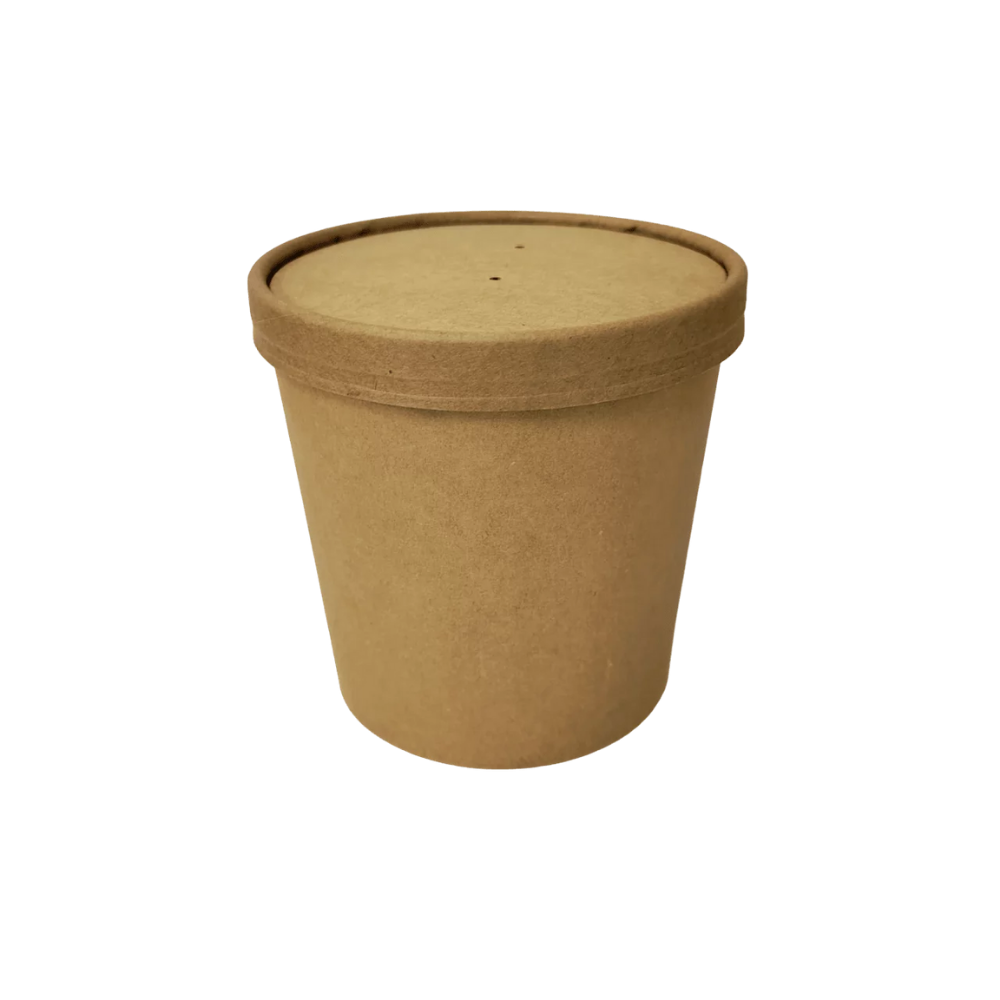 EB26SK pot à soupe kraft 8oz couvercle pp