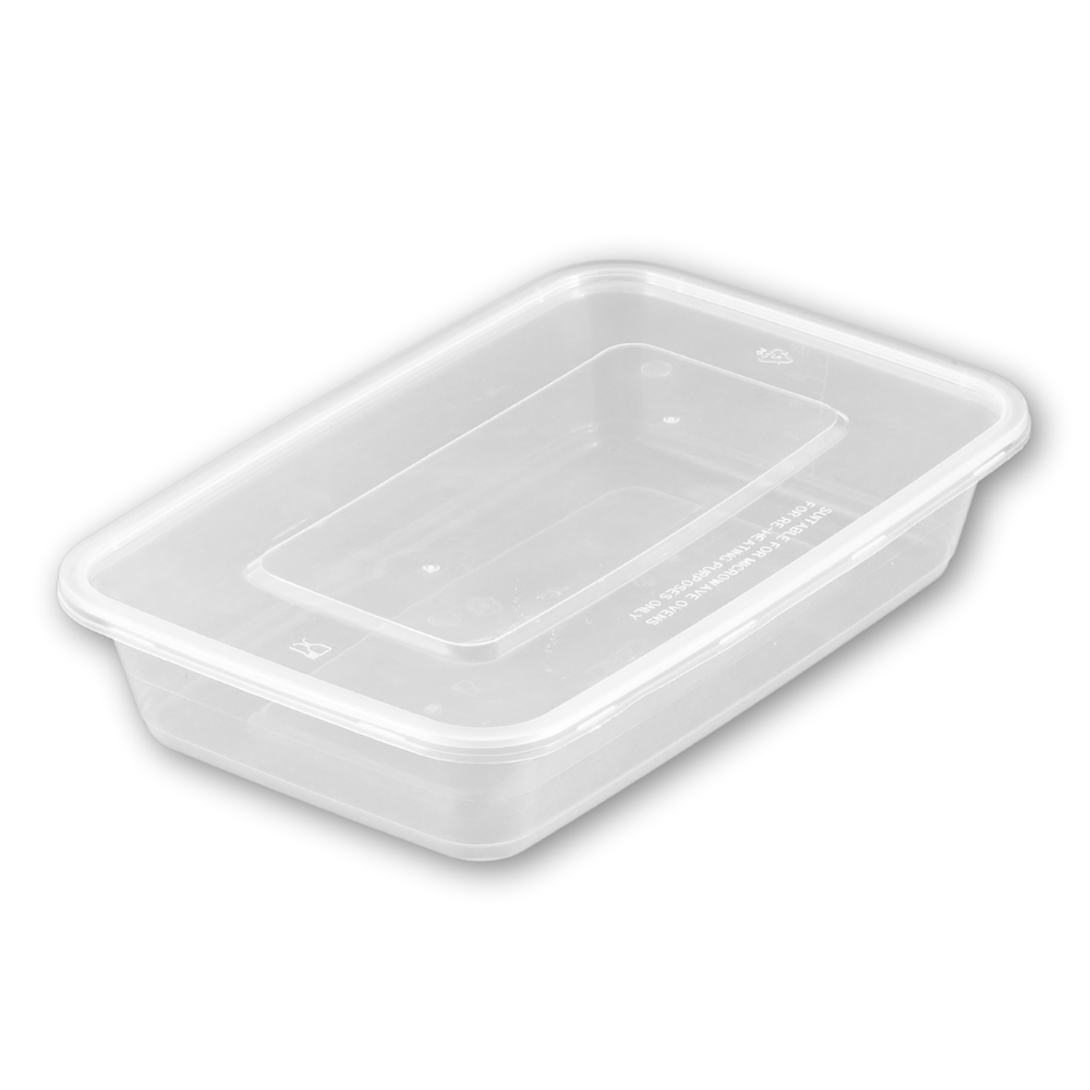 AK1200 Barquette rectangulaire plastique PP transparent