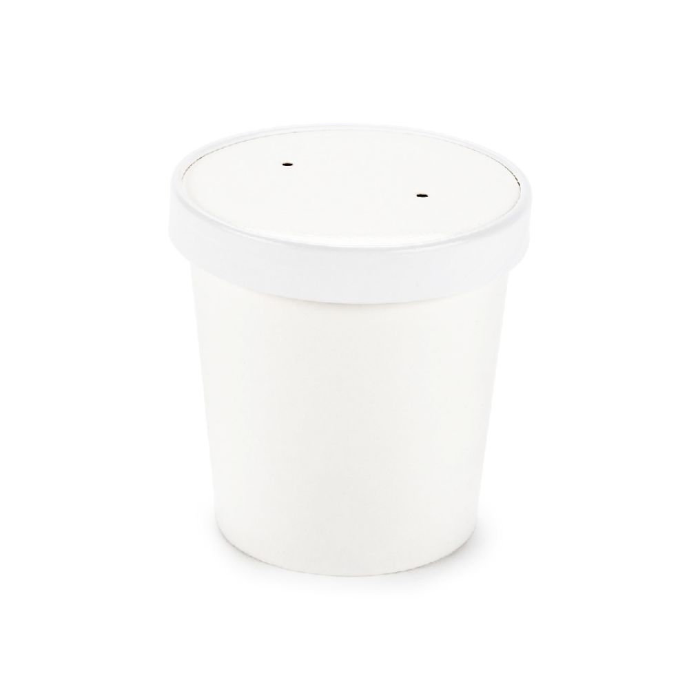 EB16SB (3) bol à soupe en carton blanc 16oz avec couvercle en en carton blanc