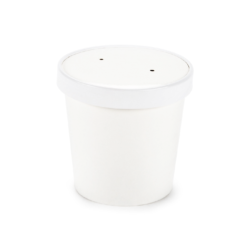 EB26SB (3) bol à soupe en carton blanc 26oz avec couvercle en en carton blanc