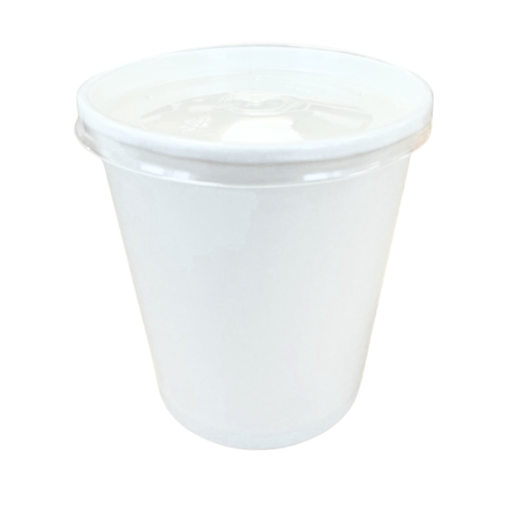 EB32SB-PP bol à soupe en carton blanc 32oz avec couvercle en PP