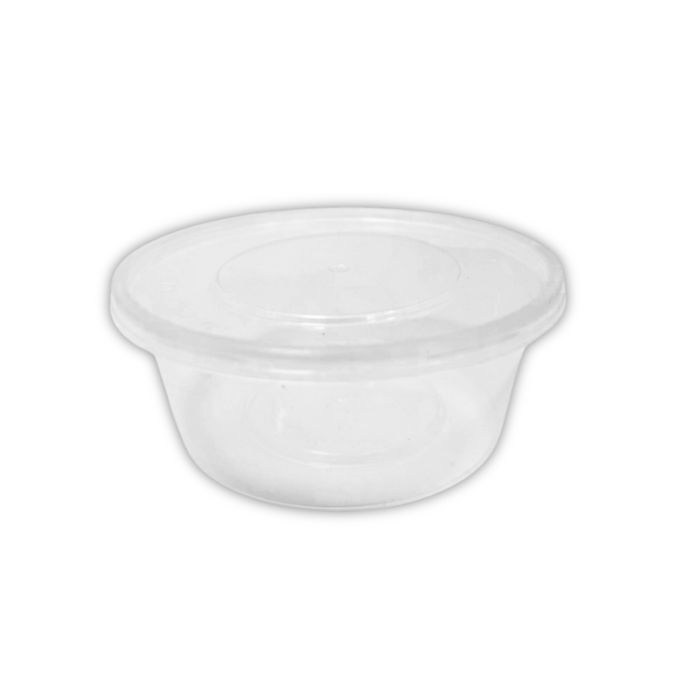 Pot rond rigide plastique transparent