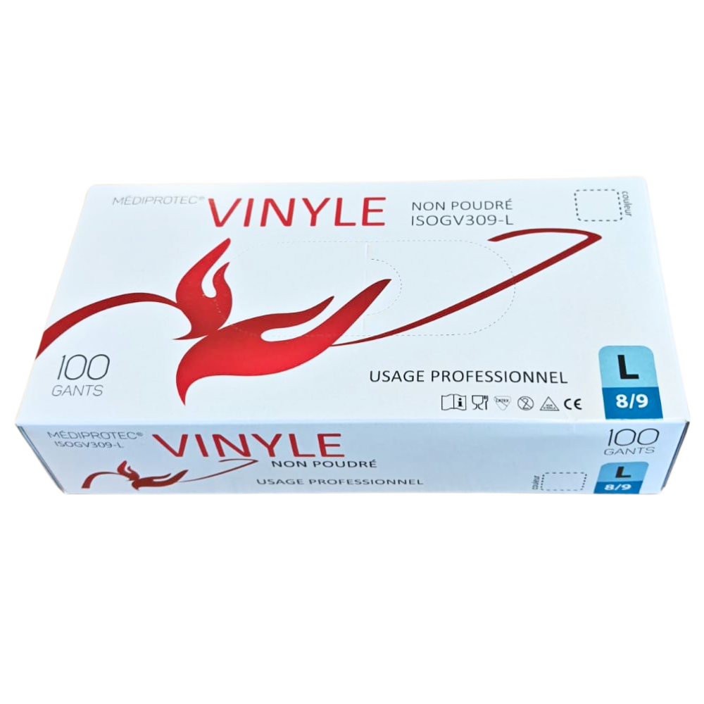 GV309L gants vinyle non poudré