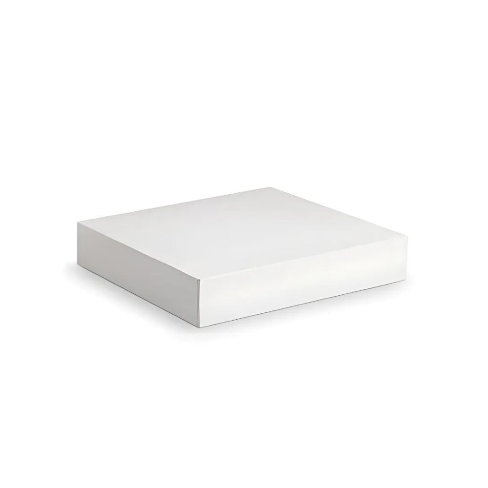 boîte carton blanche est parfaite pour le transport sécurisé et élégant de plateaux repas, buffets ou préparations pâtissières