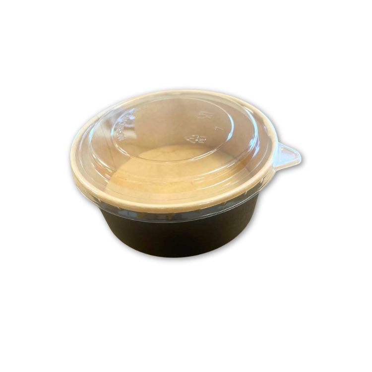 750BN bol noir 750mL avec couvercle